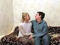Slim Russian Mature Lady Fucking With A Boy