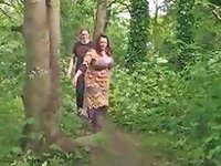 Fat Busty Brit Chick Rides A Prick In The Forest