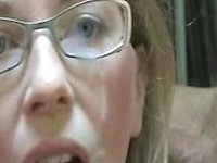 Milf Amateur With Glasses Getting A Facial